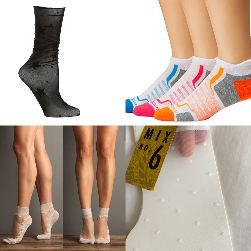 Lot of Sheer Lace Socks and NB Athletic socks